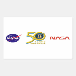 Gemini 50e Jubileum Logo Rechthoekige Sticker