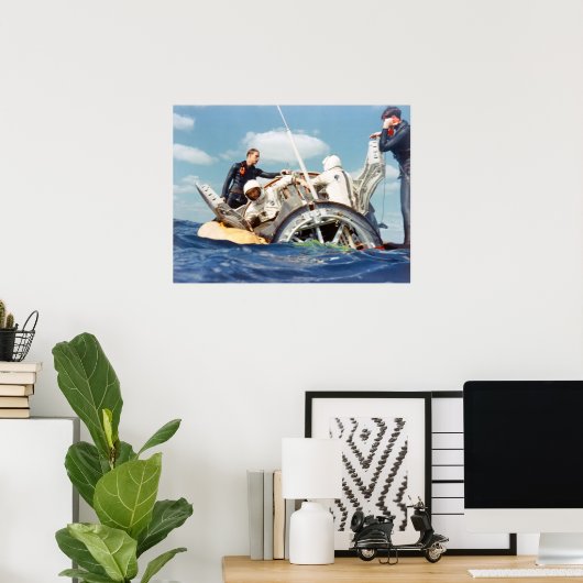 Gemini 6A Splashdown & Recovery Poster (Thuiskantoor)