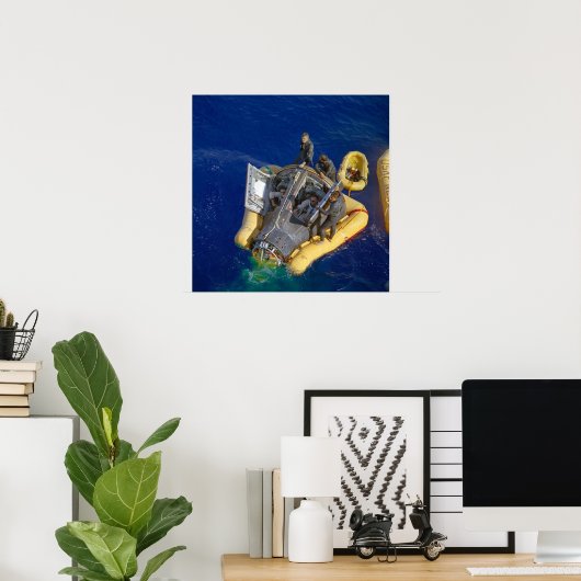 Gemini 8 Capsule Armstrong Scott Recovery C 1966 Poster (Thuiskantoor)