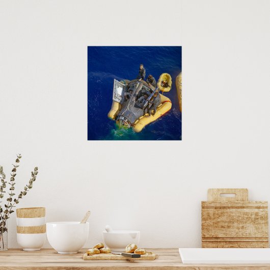 Gemini 8 Capsule Armstrong Scott Recovery C 1966 Poster (Keuken)