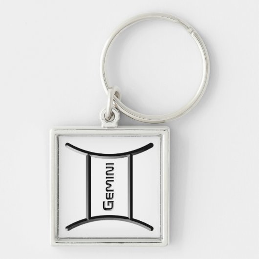 GEMINI, abstract ontwerp van het sterrenbeeld, Sleutelhanger (Voorkant)
