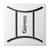 GEMINI, abstract ontwerp van het sterrenbeeld, Tegeltje (Voorkant)