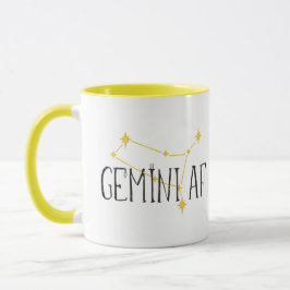 GEMINI AF-constellatie, w Mercury & Twins-symbolen Mok