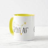 GEMINI AF-constellatie, w Mercury & Twins-symbolen Mok (Voorkant links)