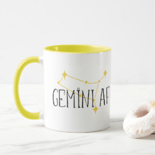 GEMINI AF-constellatie, w Mercury & Twins-symbolen Mok
