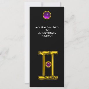GEMINI ALEXANDRIT, amethyst helder geel zwart Kaart