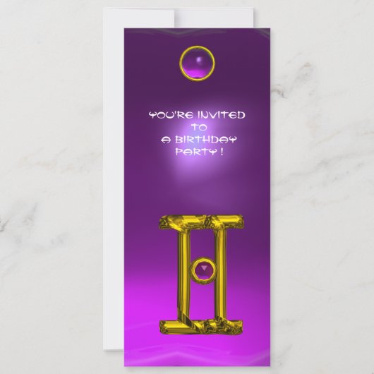 GEMINI ALEXANDRITE, amethyst lichtgeel Kaart (Voorkant)