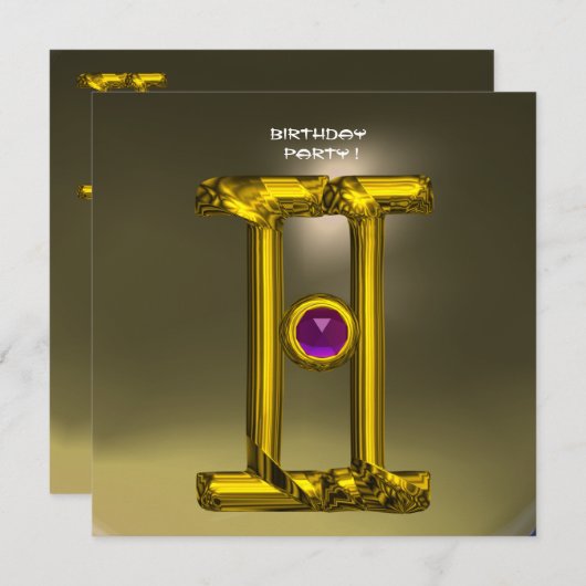 GEMINI ALEXANDRITE heldergeel, grijs Aankondiging (Voorkant / Achterkant)