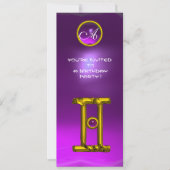 GEMINI ALEXANDRITE MONOGRAM, amethyst heldergeel Kaart (Voorkant)