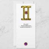 GEMINI ALEXANDRITE MONOGRAM, amethyst heldergeel Kaart (Achterkant)