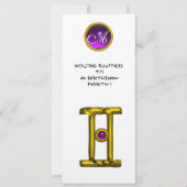 GEMINI ALEXANDRITE MONOGRAM, amethyst heldergeel Kaart (Voorkant)