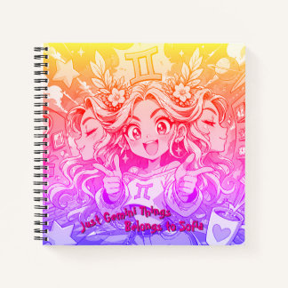 Gemini Anime Studio Aesthetic Square Stationery Notitieboek