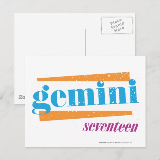 Gemini Aqua Briefkaart (Voorkant / Achterkant)