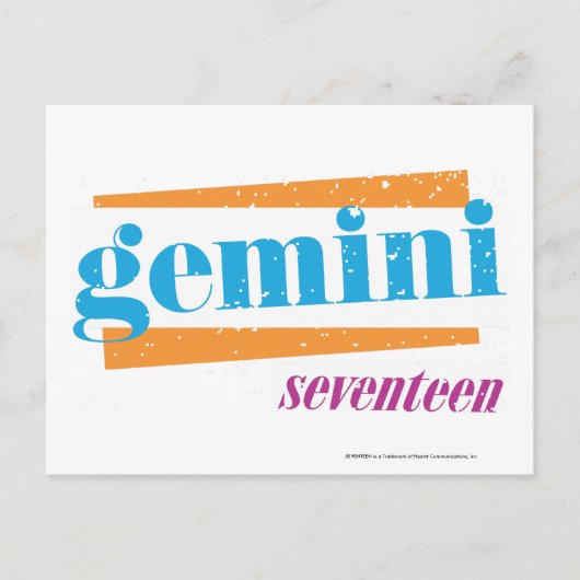 Gemini Aqua Briefkaart (Voorkant)