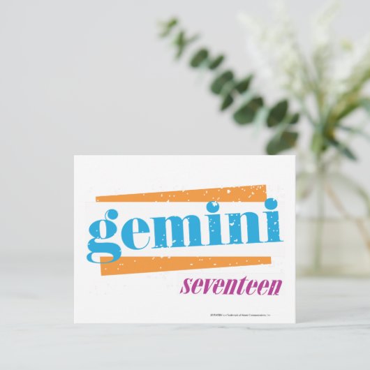 Gemini Aqua Briefkaart (Staand voorkant)