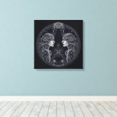 Gemini Astrological Sign 21-juni 20 Canvas Afdruk (Insitu (Houten vloer))