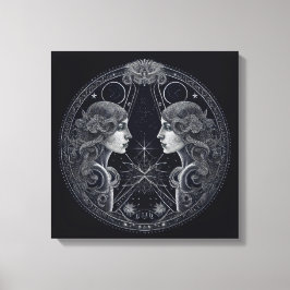 Gemini Astrological Sign 21-juni 20 Canvas Afdruk