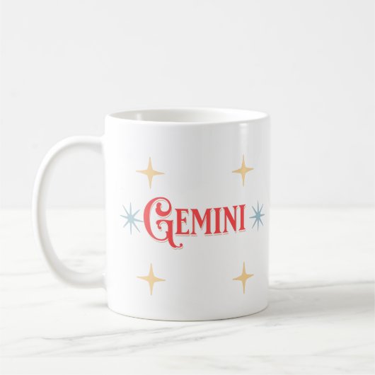Gemini Astrological Sign Coffee Mok (Links)
