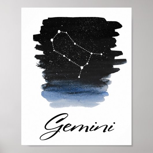 Gemini Astrological sign Poster (Voorkant)