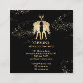 *~* GEMINI | Astrologie dierentuin Vierkante Visitekaartje (Achterkant)