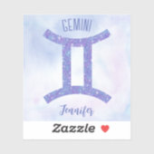  Gemini Astrologie Teken Gepersonaliseerde laptop Sticker (Vel)