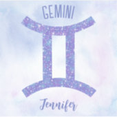  Gemini Astrologie Teken Gepersonaliseerde laptop Sticker (Voorkant)