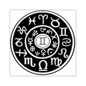 Gemini astrologische hemelontwerp stempel (Afrduk)