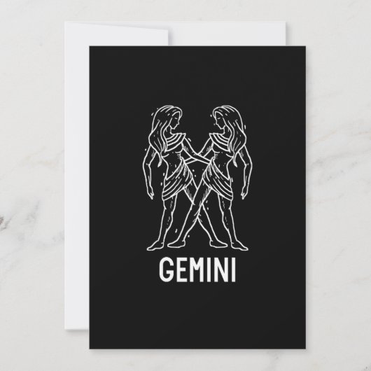 Gemini Astrology Birthday Gift Zodiac Signs Kaart (Voorkant)