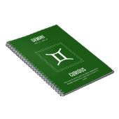 Gemini Astrology Sign Notitieboek (Rechterzijde)