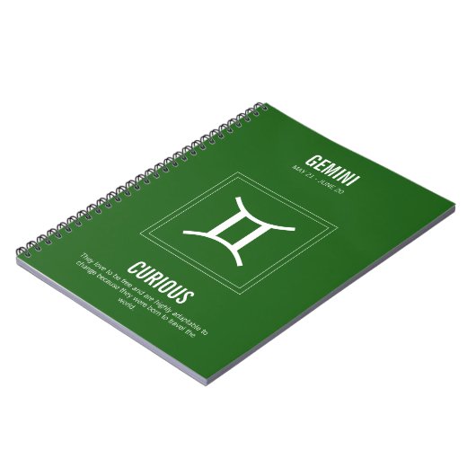 Gemini Astrology Sign Notitieboek (Linkerzijde)