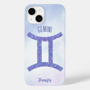 Gemini Astrology Sign Speciaal Paars Case-Mate iPhone 14 Hoesje