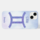  Gemini Astrology Sign Speciaal Paars Case-Mate iPhone Case (Achterkant (horizontaal))