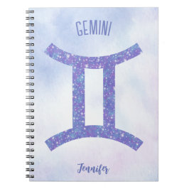  Gemini Astrology Sign Speciaal Paars Notitieboek
