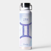  Gemini Astrology Sign Speciaal Paars Waterfles (Achterkant)