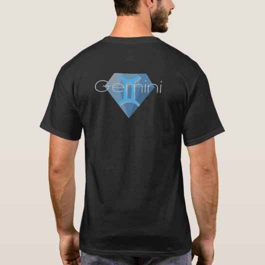 Gemini Astrology Sign T-Shirt (Achterkant)