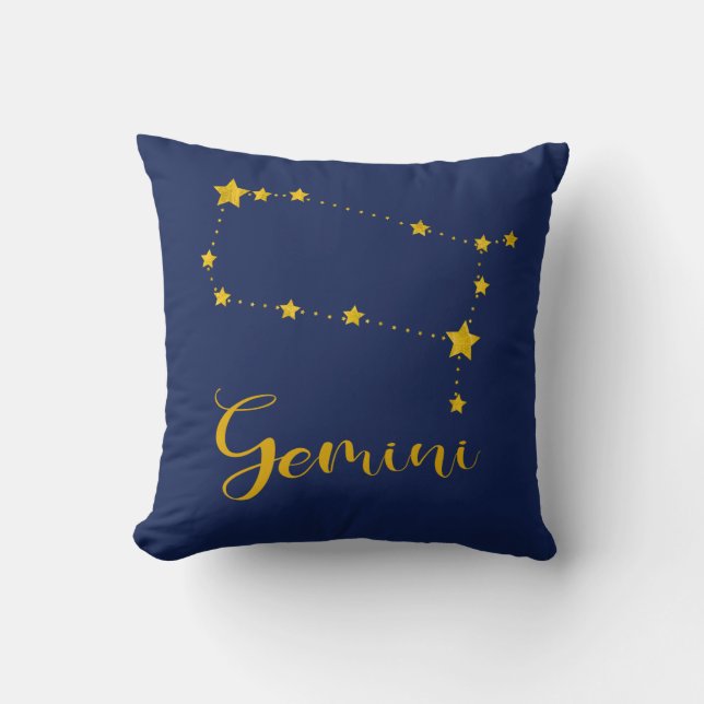 Gemini Astrology with Constellation of Stars Kussen (Voorkant)