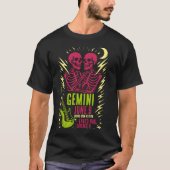 Gemini at Erato Hall: Twin-Skeleton Punk Concert T-shirt (Voorkant)