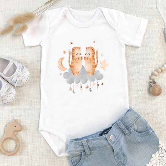 Gemini Baby: Twins' Delight Customizable Romper