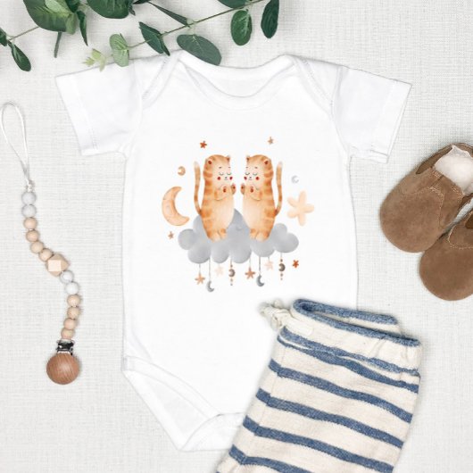 Gemini Baby: Twins' Delight Customizable Romper