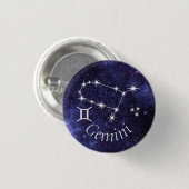 Gemini Badge, Zodiac Horoscope Badge Ronde Button 3,2 Cm (Voorkant /achterkant)