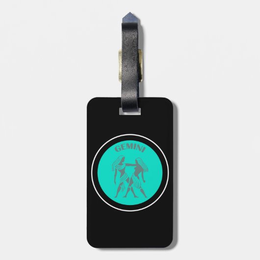 Gemini-Bagagelabel Bagagelabel (Achterkant verticaal)