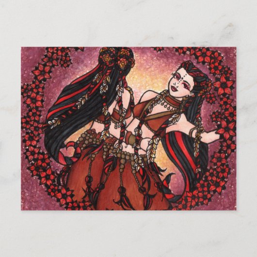Gemini Bellydancer briefkaarten (Voorkant)