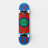 Gemini Birth Sign Astrological Skateboard (Voorkant)