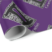 Gemini Birth Sign Celtic Knot Zodiac Paper Cadeaupapier (Rol Hoek)