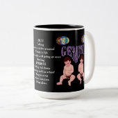 Gemini Birth Sign Zodiac Mok (Voorkant rechts)