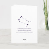 Gemini Birthday Card. Zodiac Astrology Card Feestdagen Kaart (Achterkant)