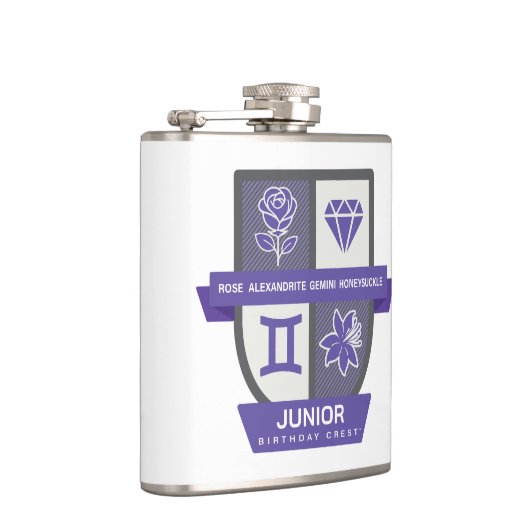 Gemini Birthday Crest™ for June 1-21 Heupfles (Rechts)