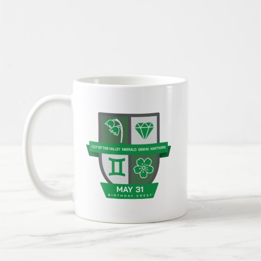Gemini Birthday Crest™ for May 21-31 Mug Koffiemok (Links)