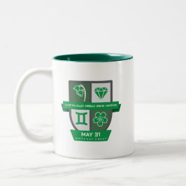 Gemini Birthday Crest™ for May 21-31 Mug Tweekleurige Koffiemok