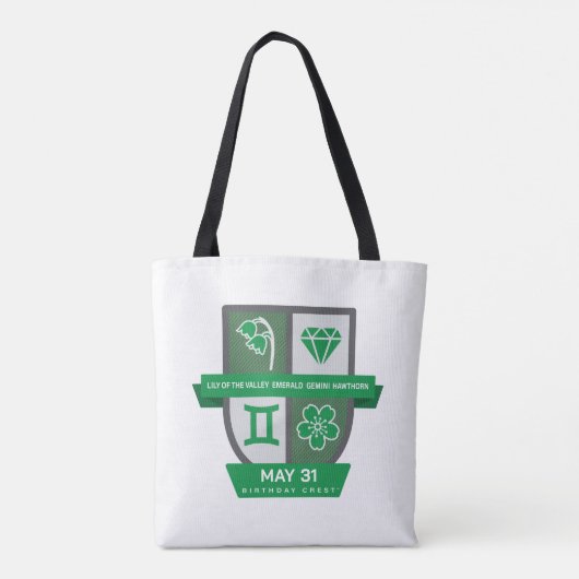 Gemini Birthday Crest™ for May 21-31 Tote Bag (Achterkant)